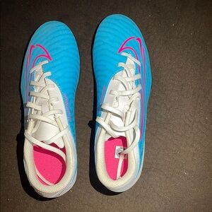Blue and Pink Athletic Shoes